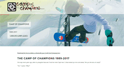 Desktop Screenshot of campofchampions.com