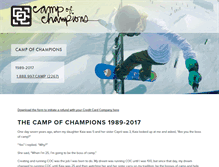 Tablet Screenshot of campofchampions.com